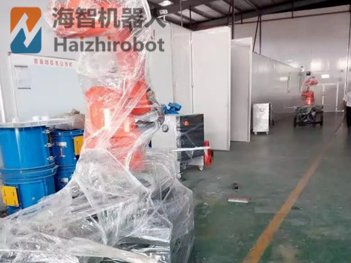 機器人涂裝自動化設(shè)備 轉(zhuǎn)臺整機噴漆出廠！